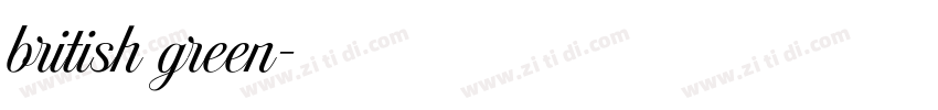 british green字体转换